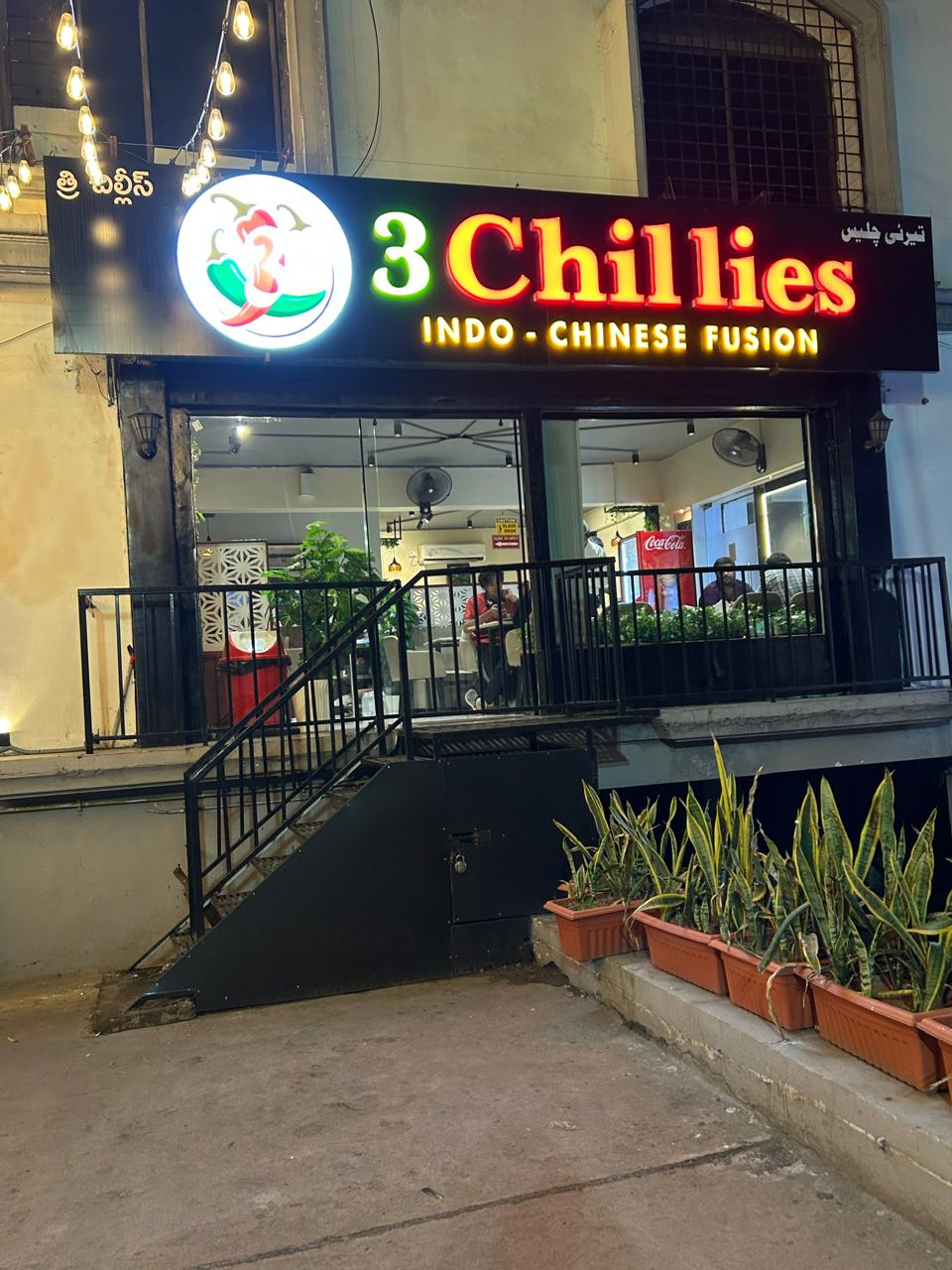 3 Chillies Storefront Signboard